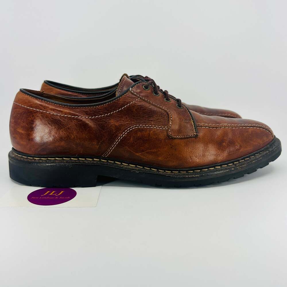 Allen Edmonds Men's Mapleton Brown Leather Derby Shoes Size 10 B Width